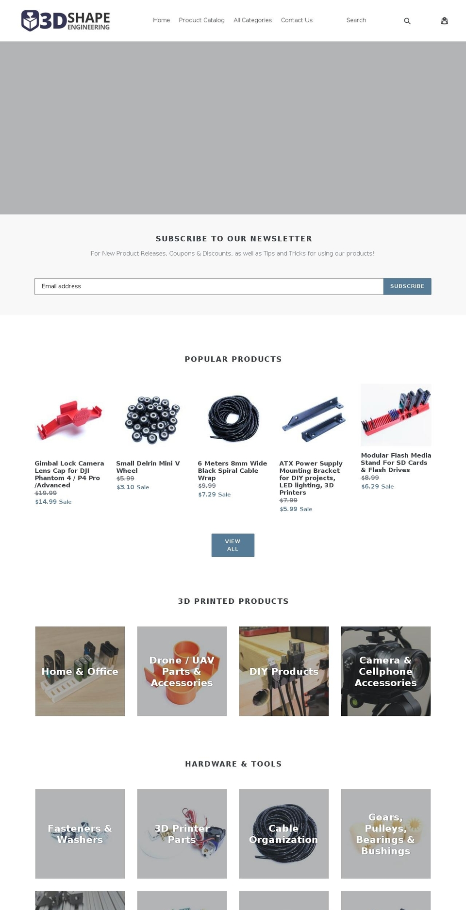 3dshapeengineering.com — Shopify storefront screenshot