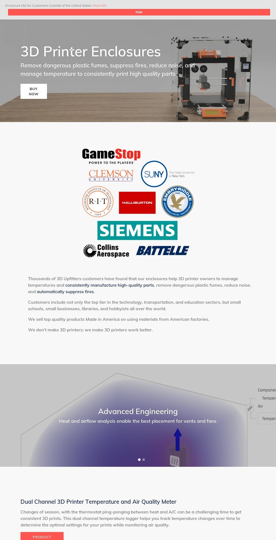 3dupfitters.com — Shopify storefront screenshot