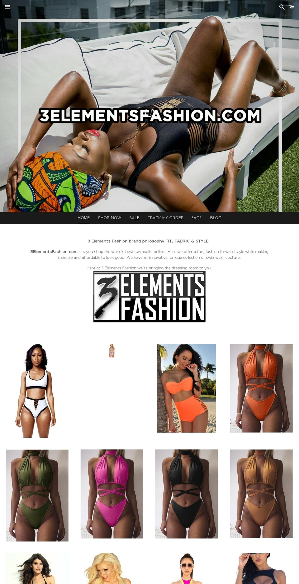 3elementsfashion.com — Shopify storefront screenshot