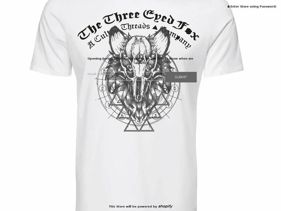 3eyedfox.com shopify website screenshot