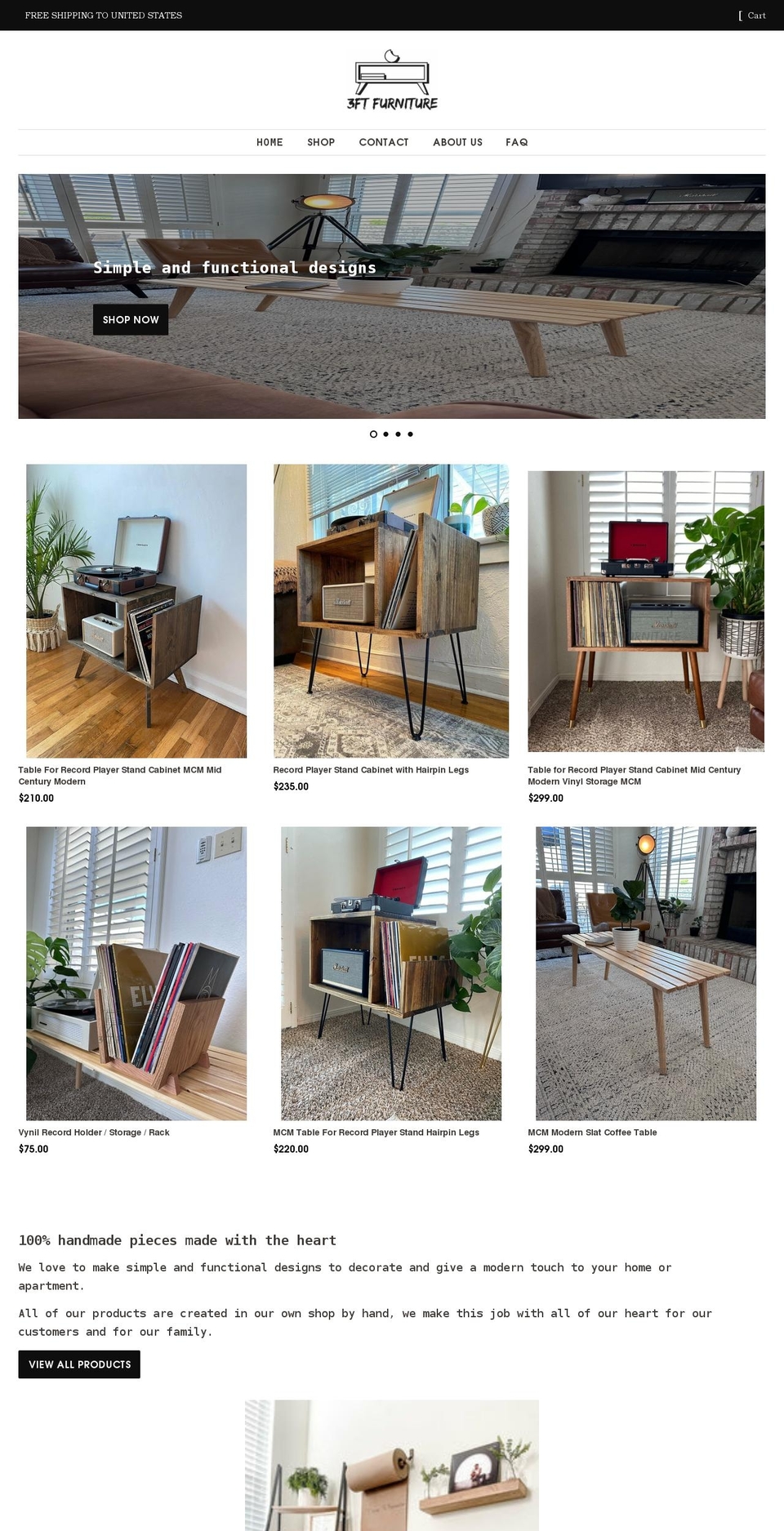 3ftfurniture.com shopify website screenshot