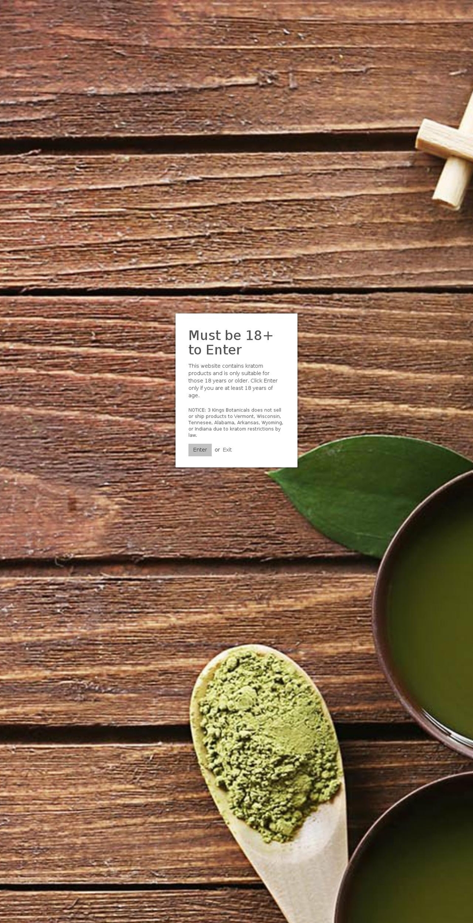 3kingsbotanicals.com — Shopify storefront screenshot
