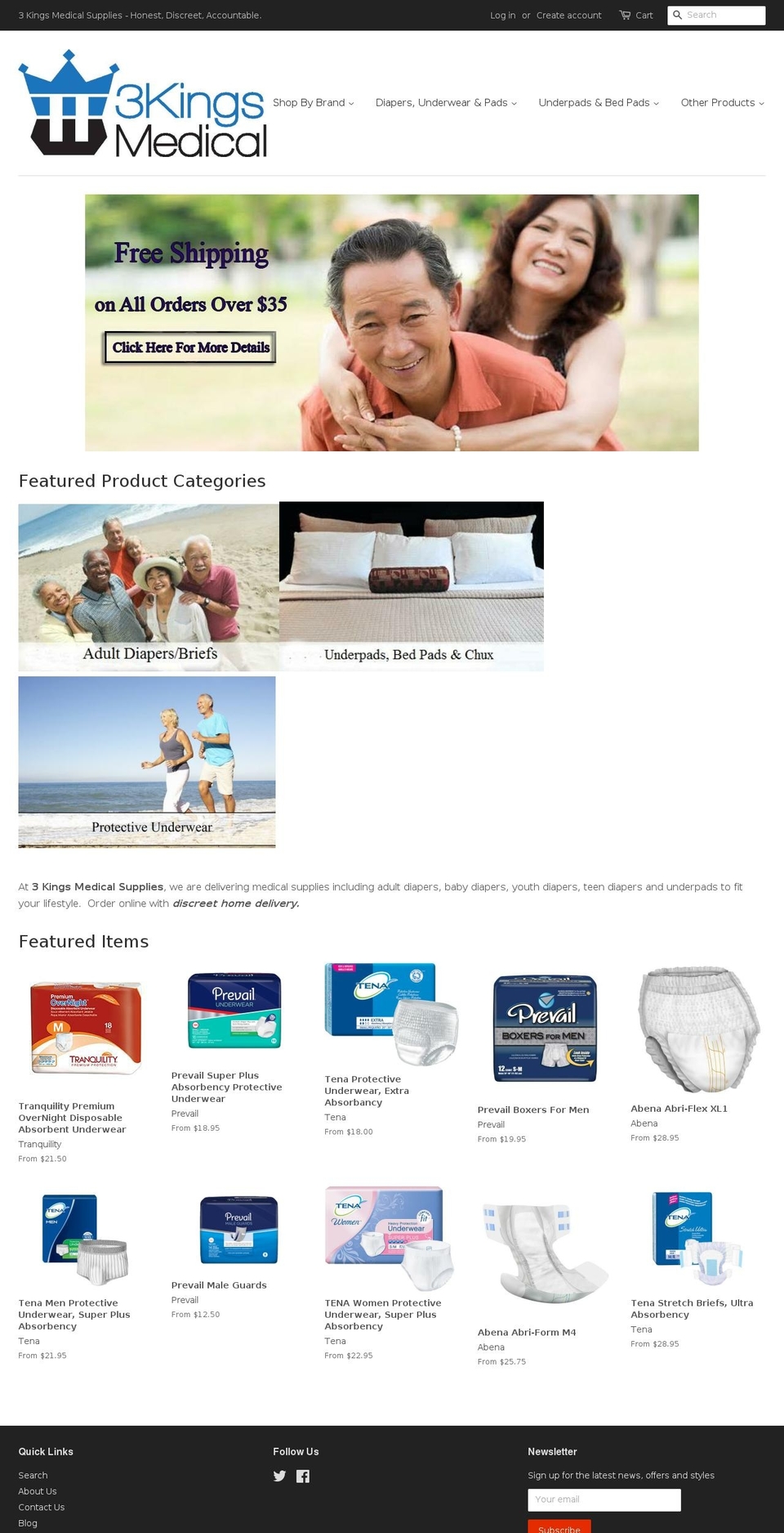 3kingsmed.com shopify website screenshot