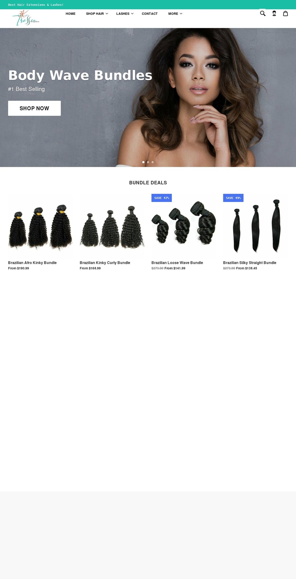 Dropship-beauty--theme Shopify theme site example 3ktresses.com