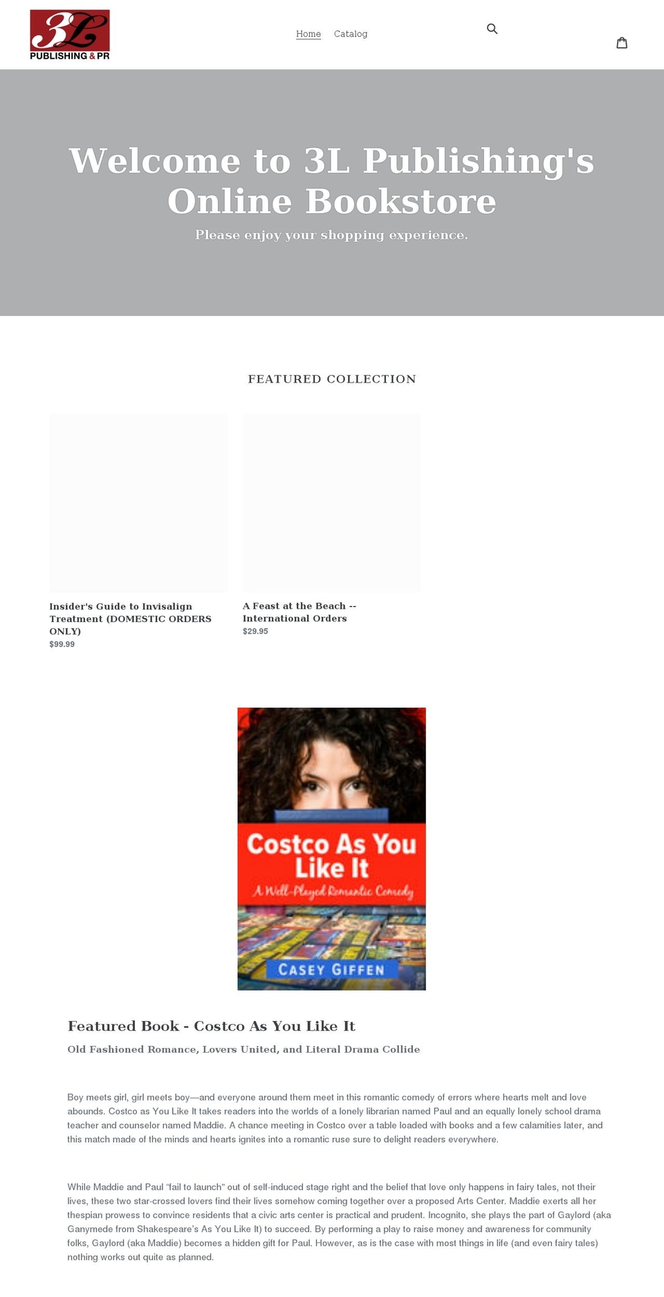 3l-publishing.myshopify.com shopify website screenshot