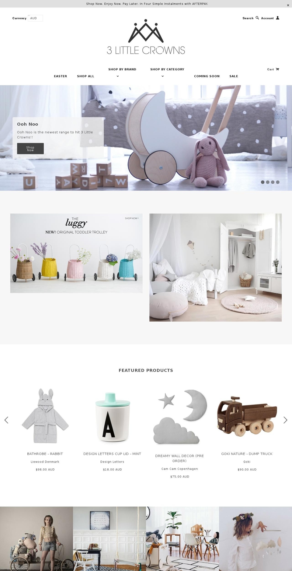 3littlecrowns.com shopify website screenshot