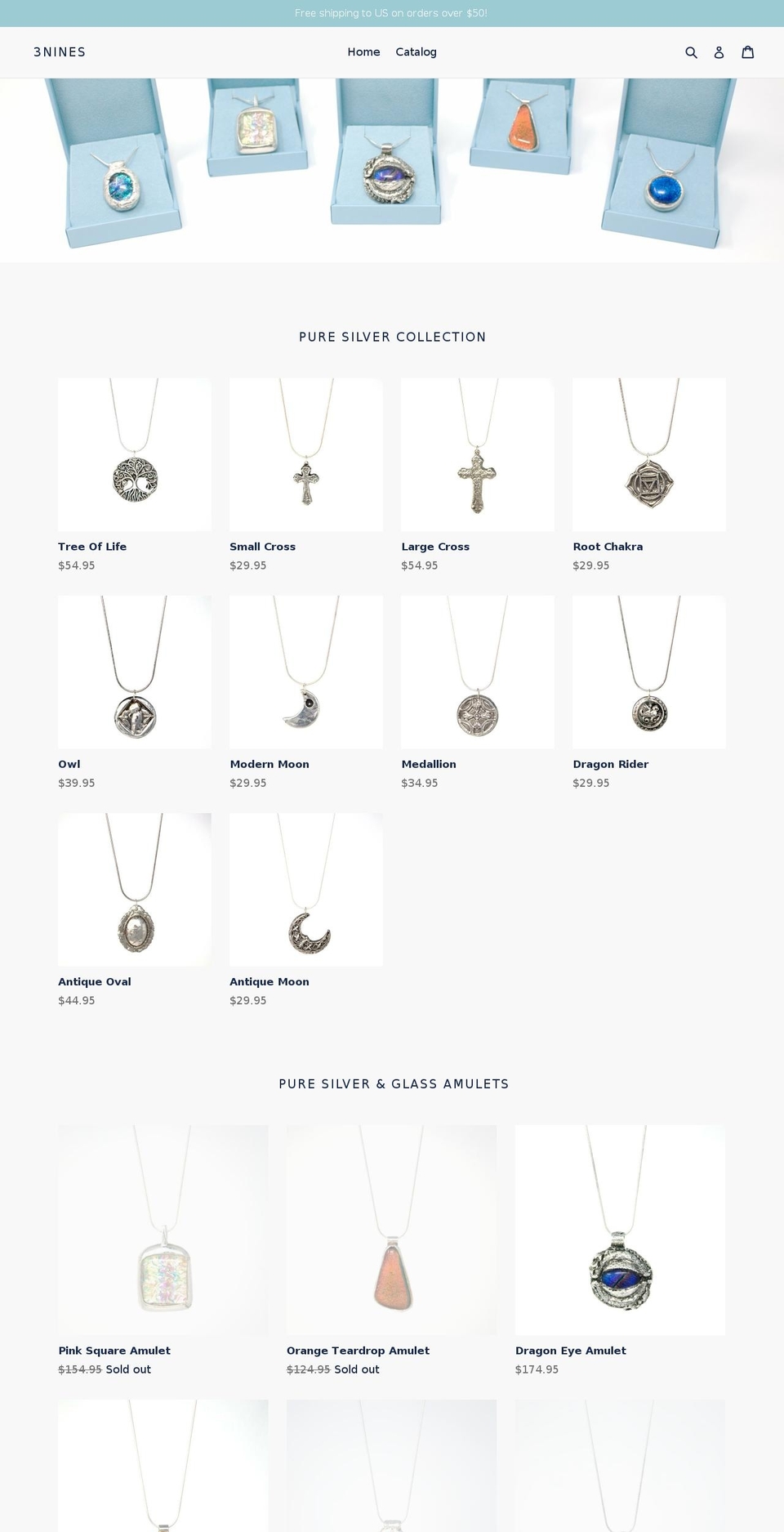3ninesjewelry.com — Shopify storefront screenshot