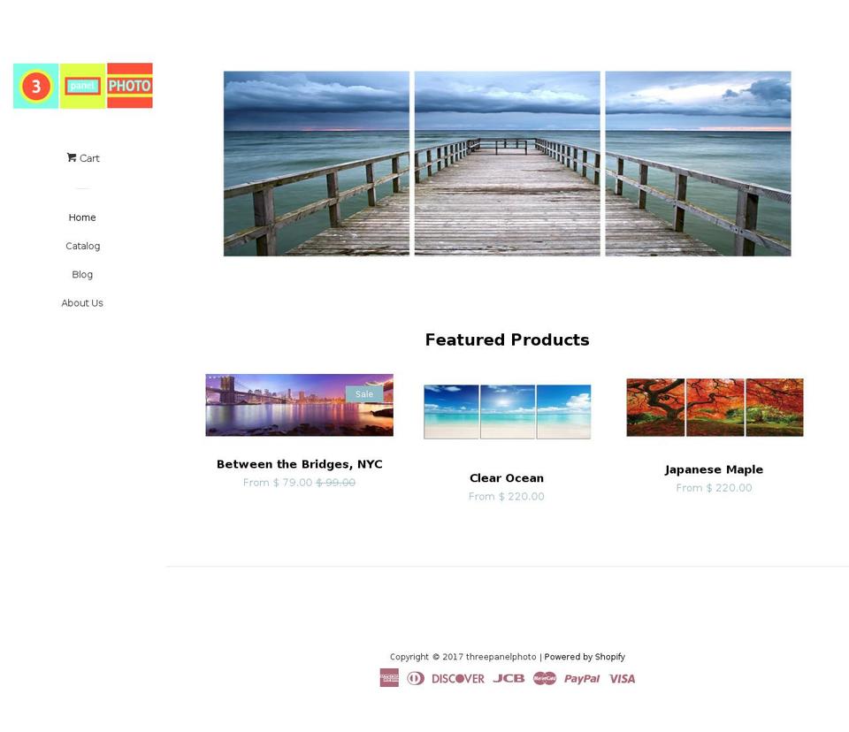 3panelphoto.com shopify website screenshot