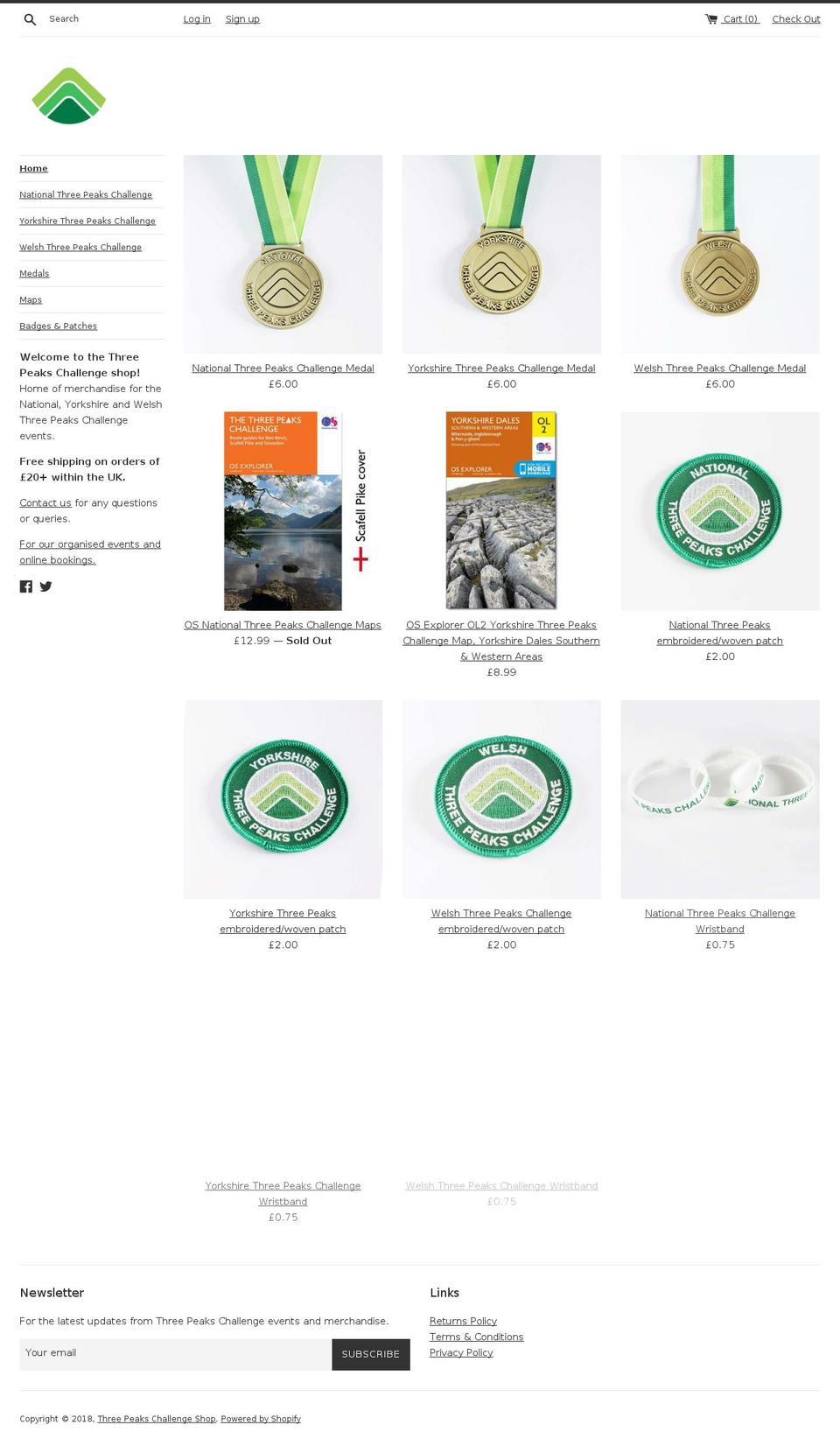 3peaksshop.com — Shopify storefront screenshot