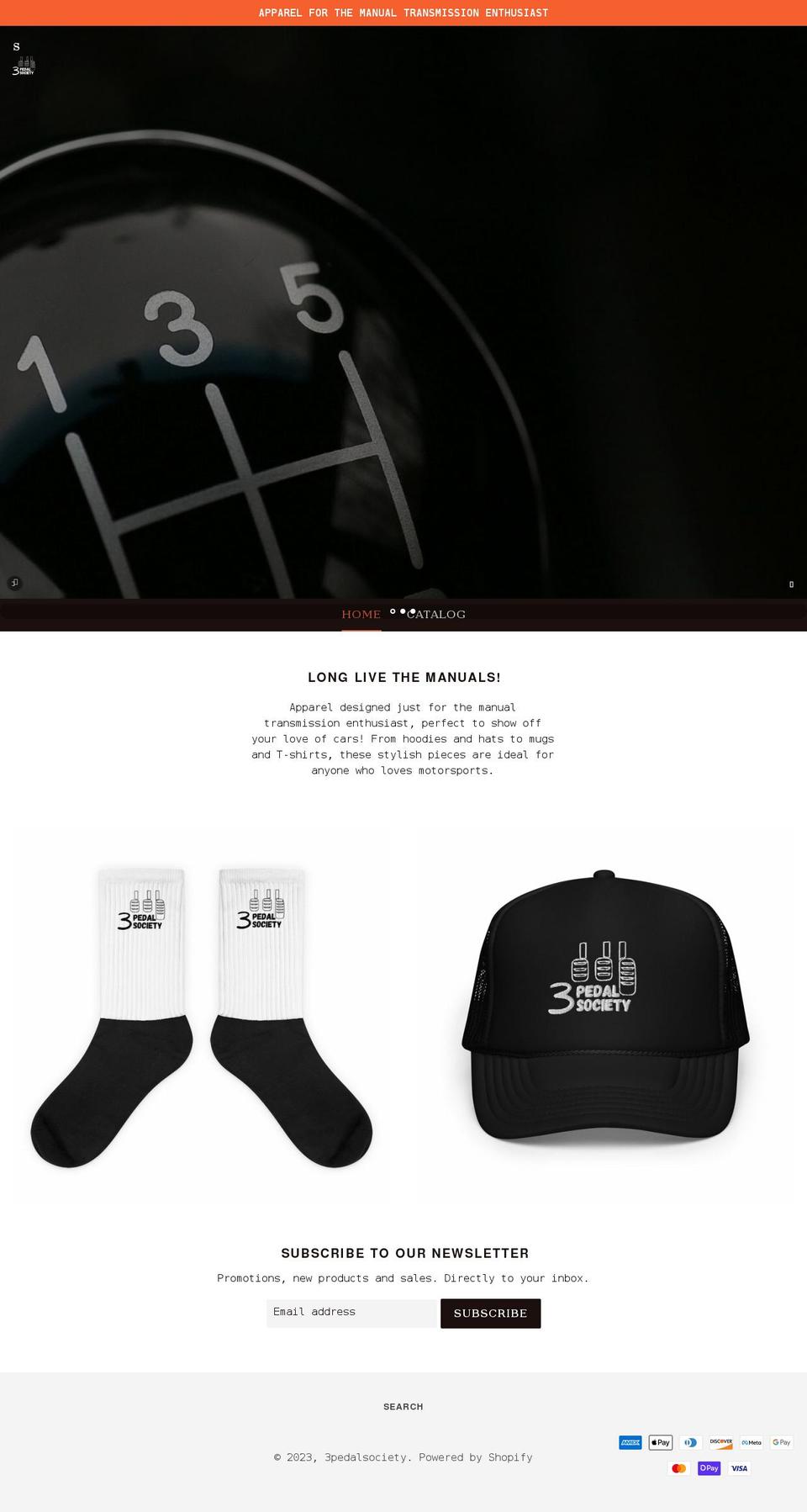 3pedalsociety.com shopify website screenshot