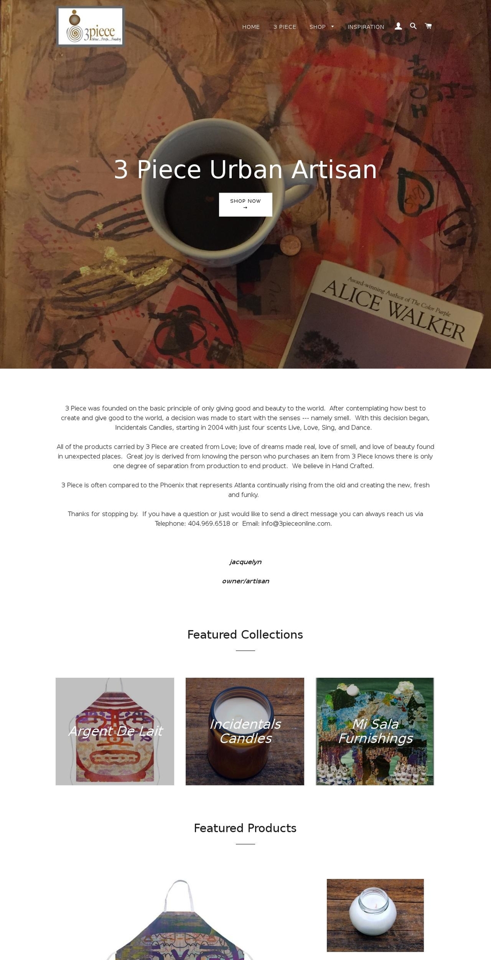 3pieceonline.com shopify website screenshot