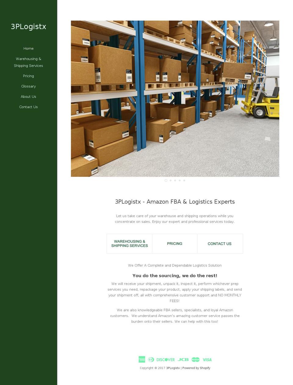 3plogistx.com shopify website screenshot