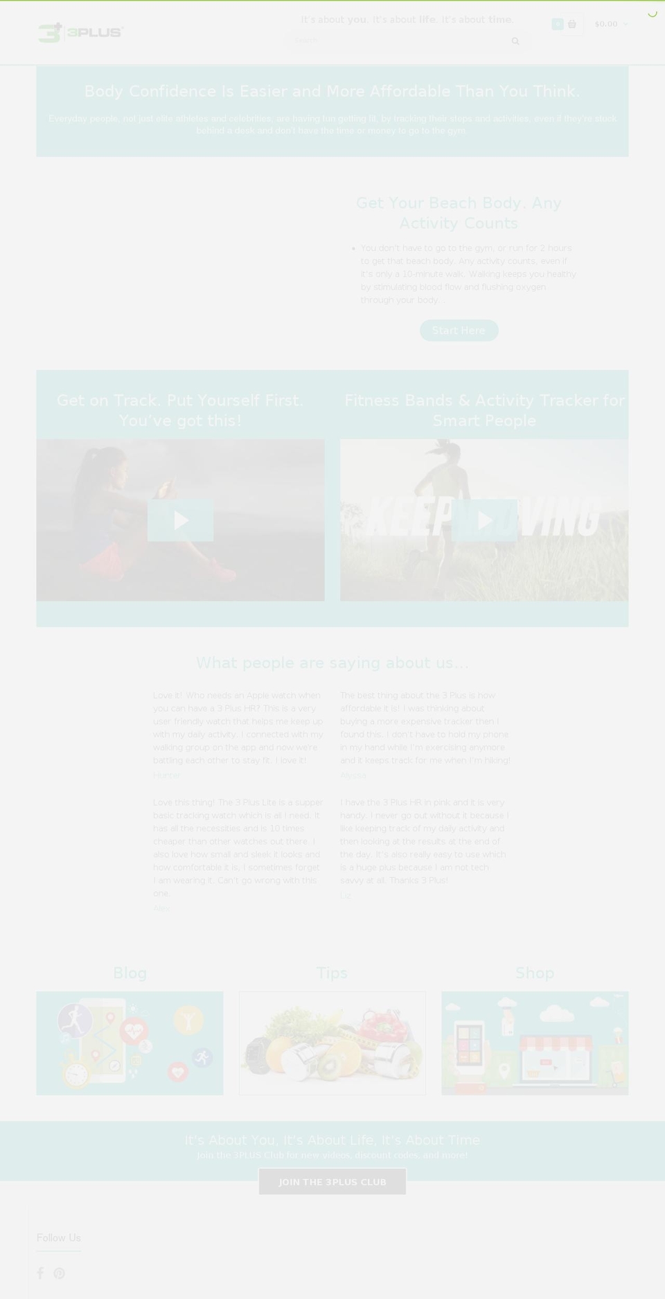 3plususa.com — Shopify storefront screenshot