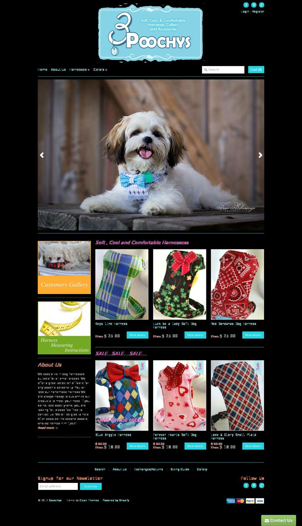 3poochys.com shopify website screenshot
