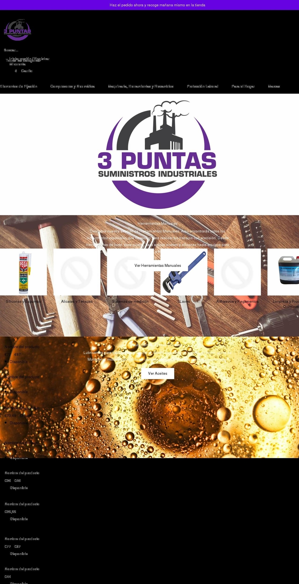 3puntas.com shopify website screenshot