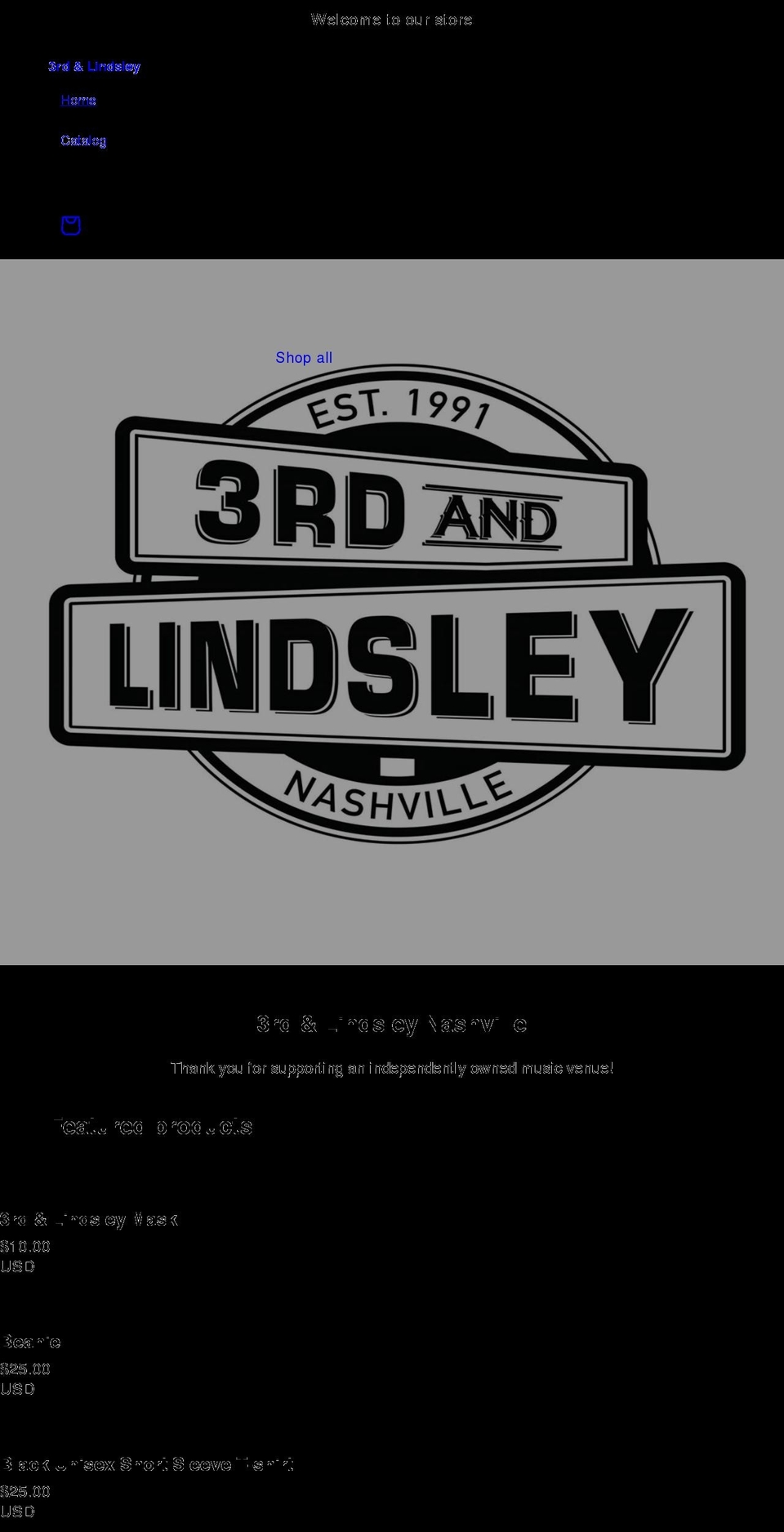 3rd-lindsley.myshopify.com shopify website screenshot