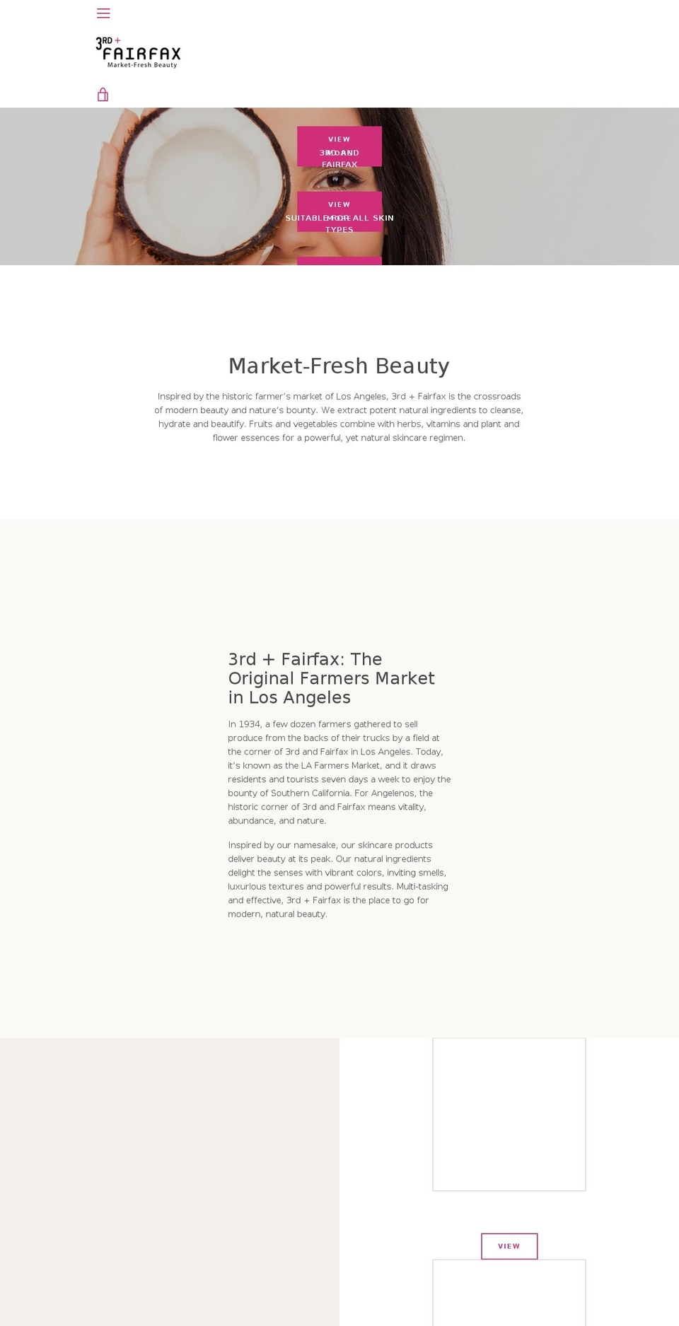 3rdandfairfaxbeauty.com — Shopify storefront screenshot