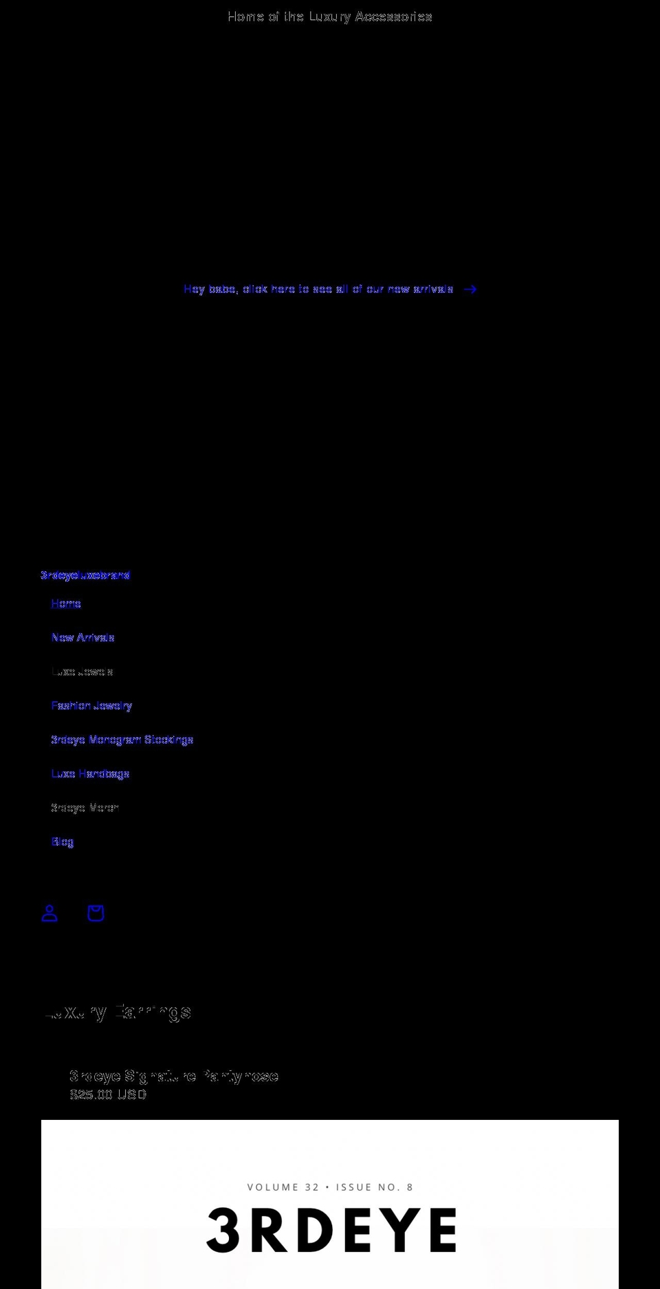 3rdeyeluxebrand.com shopify website screenshot