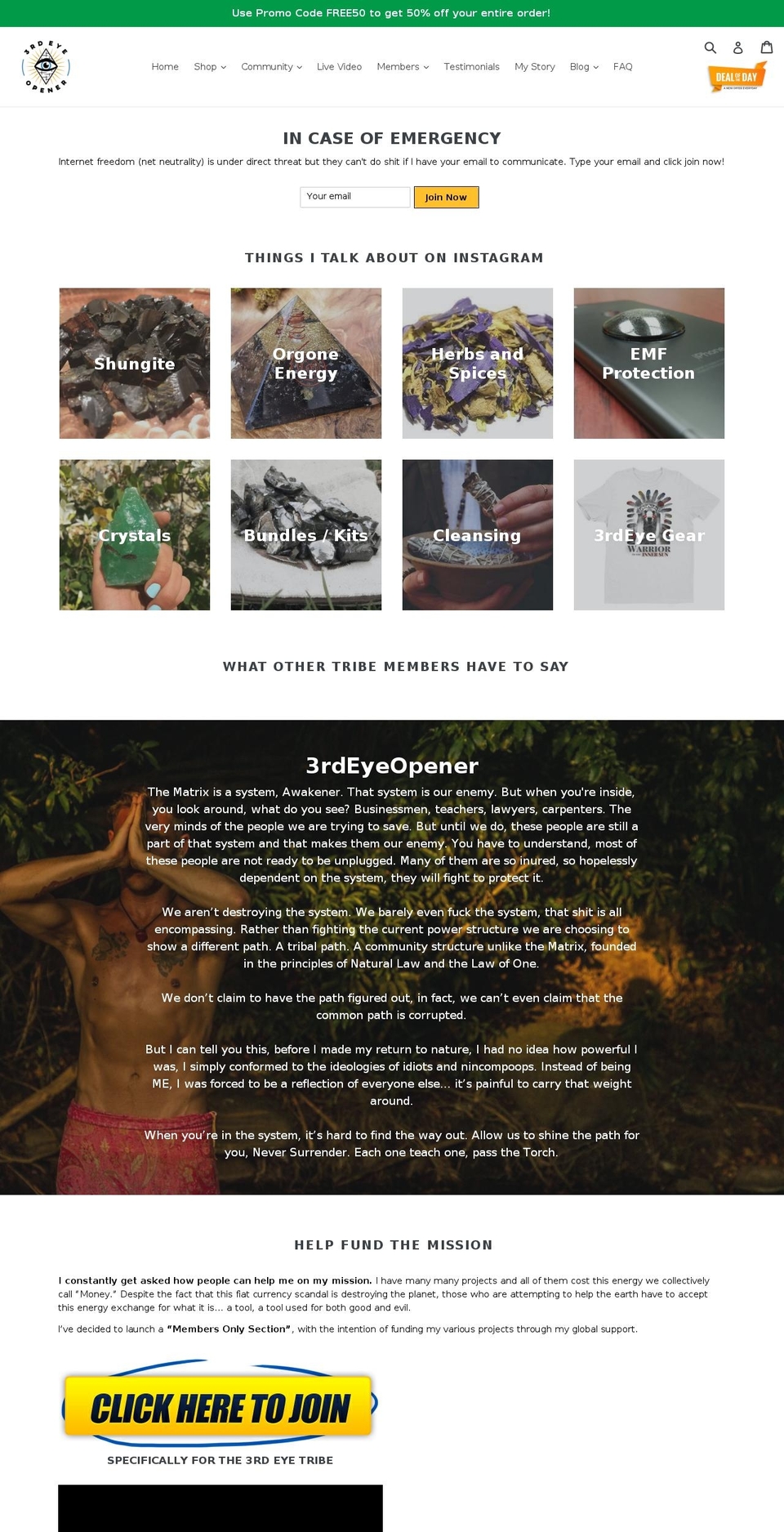 3rdeyeopener.com — Shopify storefront screenshot