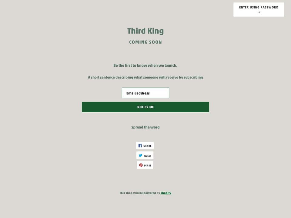 3rdking.com — Shopify storefront screenshot