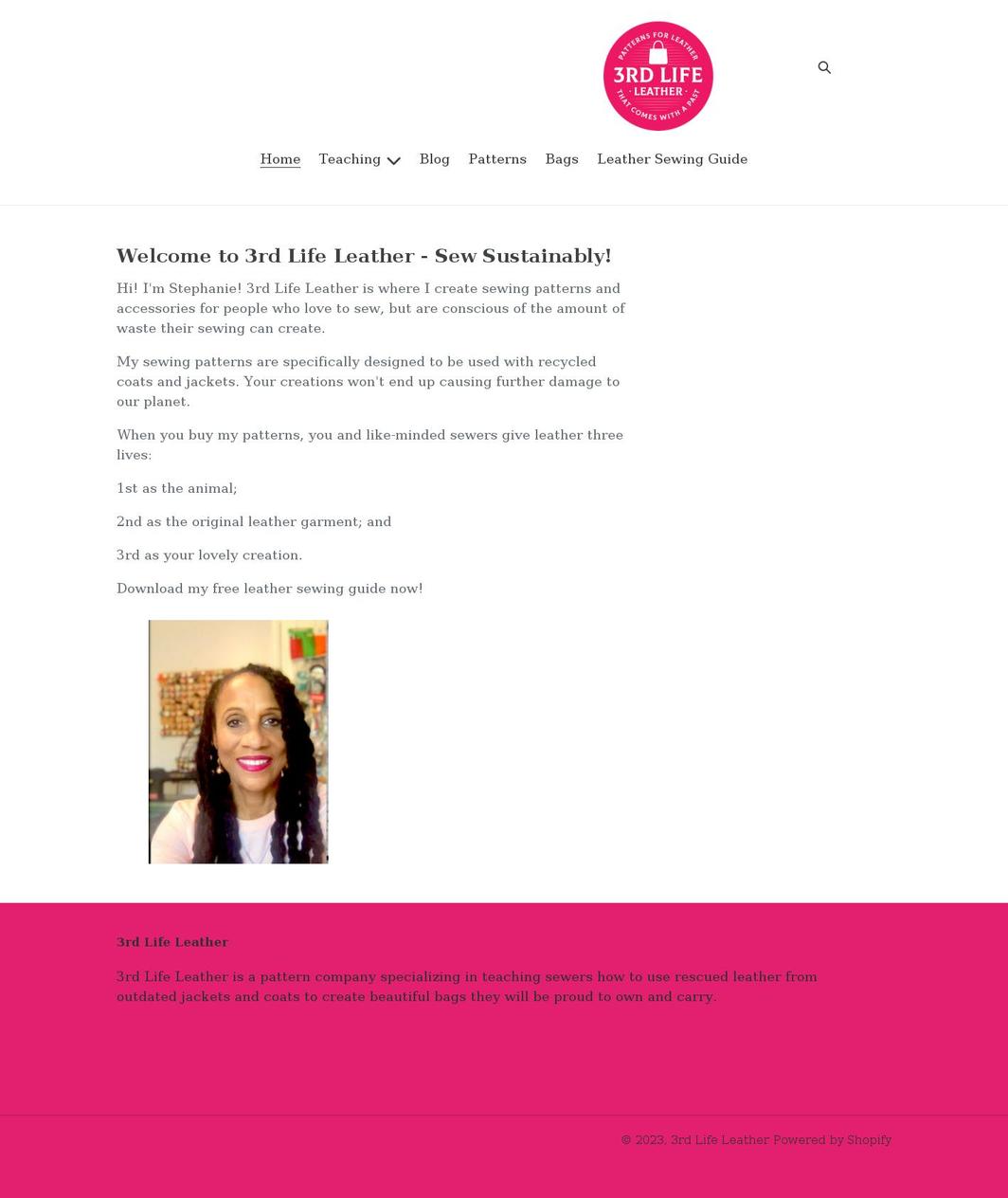 3rdlifeleather.com shopify website screenshot