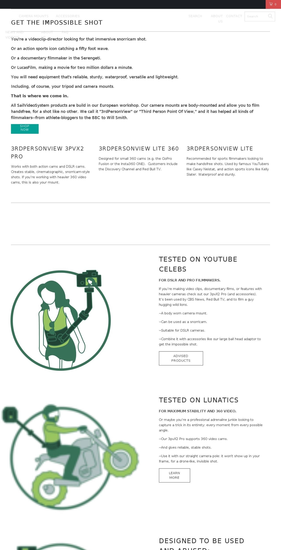 3rdpersonview.com — Shopify storefront screenshot
