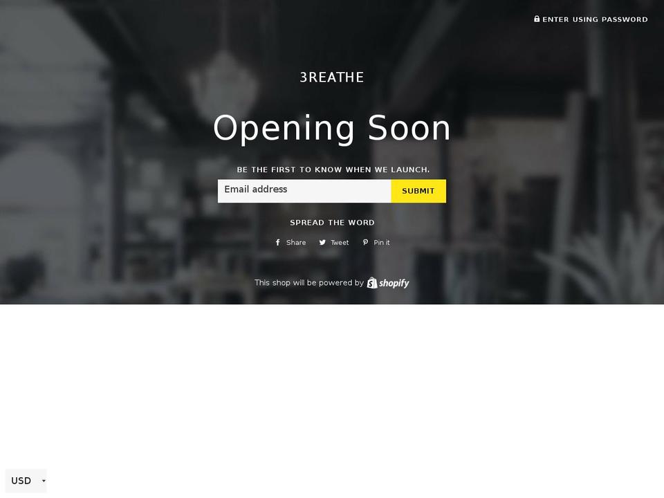 3reathe.com shopify website screenshot