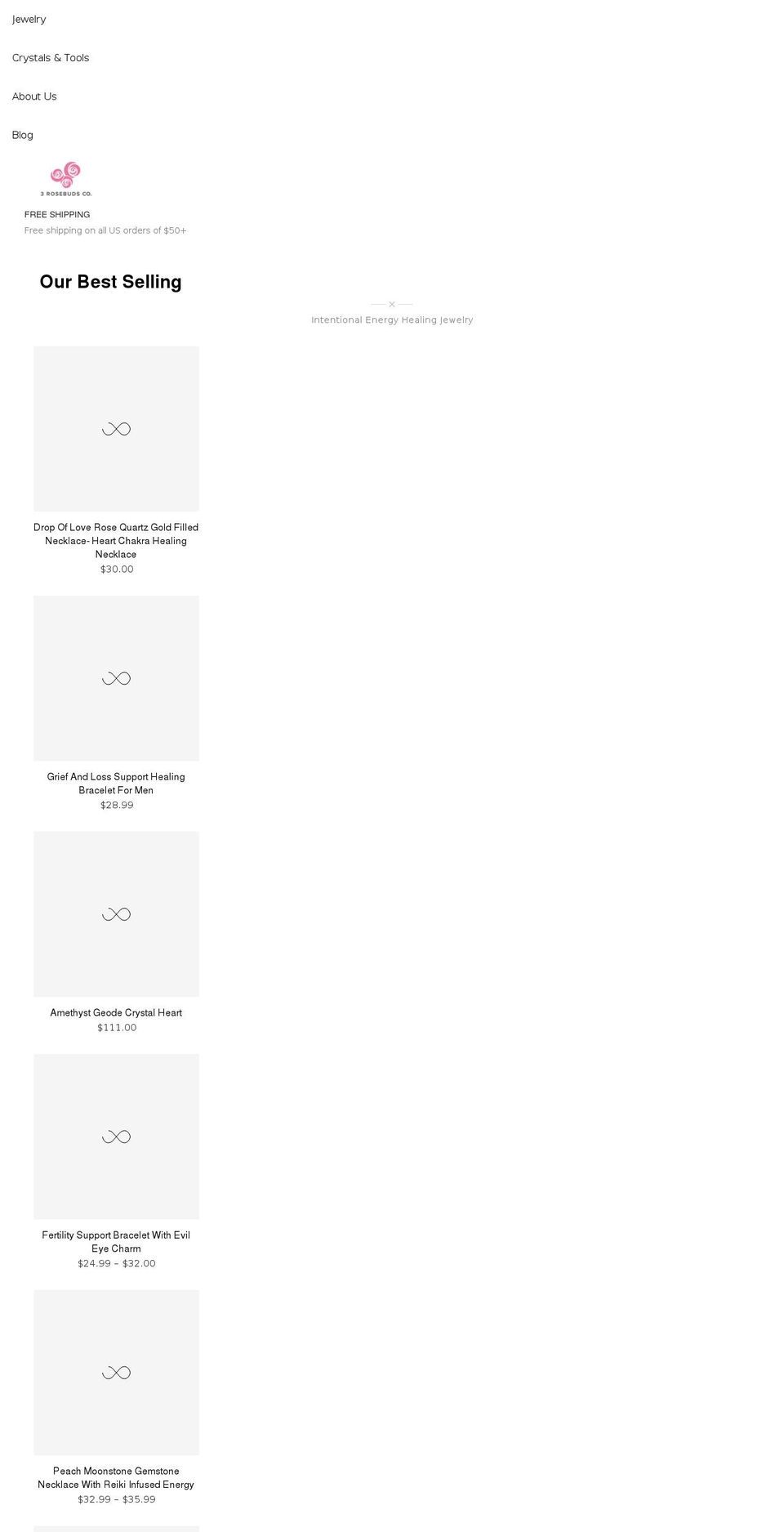 3rosebudsco.com shopify website screenshot