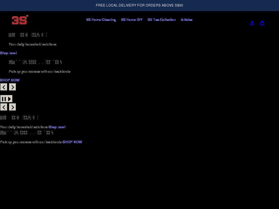 3shomecare.com.sg shopify website screenshot