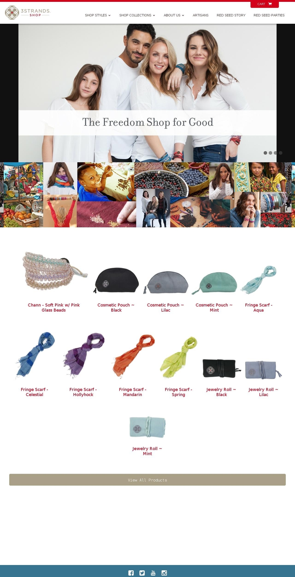 3strandsshop.com shopify website screenshot