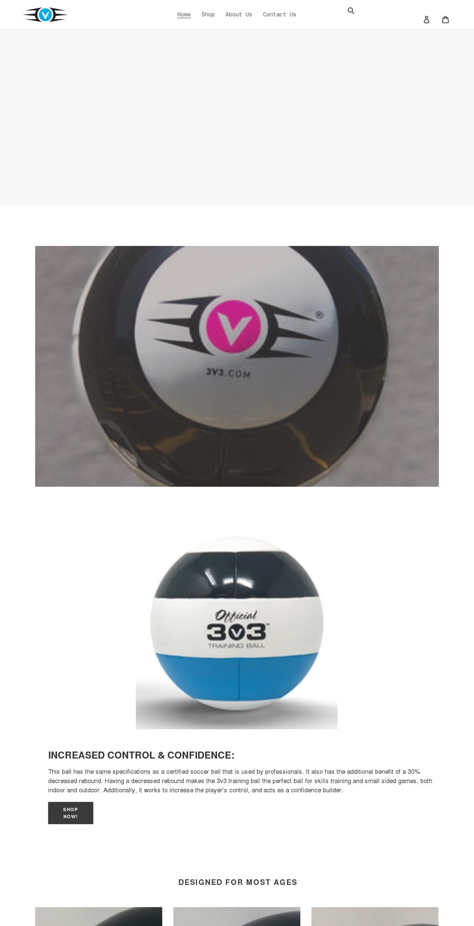 3v3.com shopify website screenshot