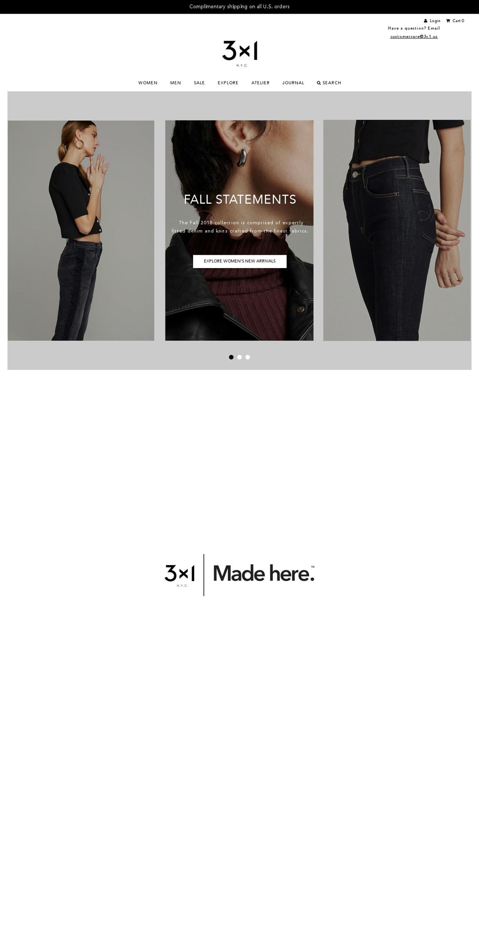 70% off sale Shopify theme site example 3x1jeans.com