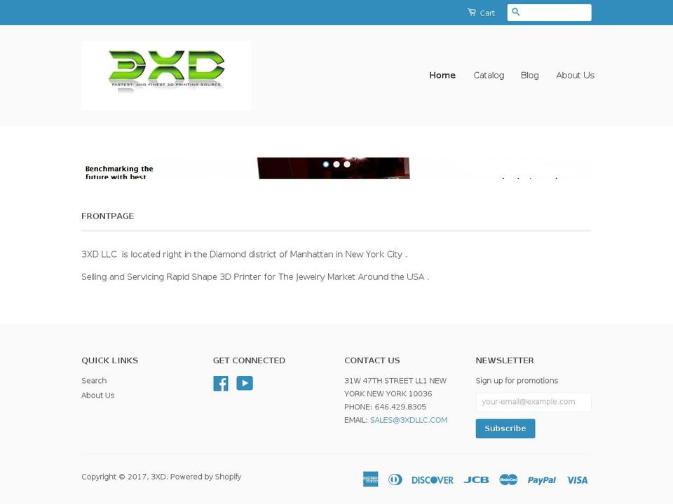 3xdllc.com shopify website screenshot