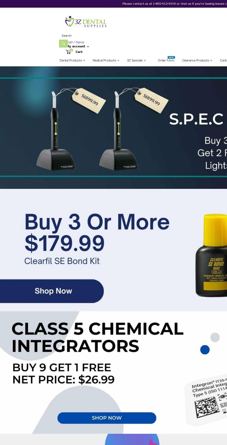 3zdental.ca shopify website screenshot