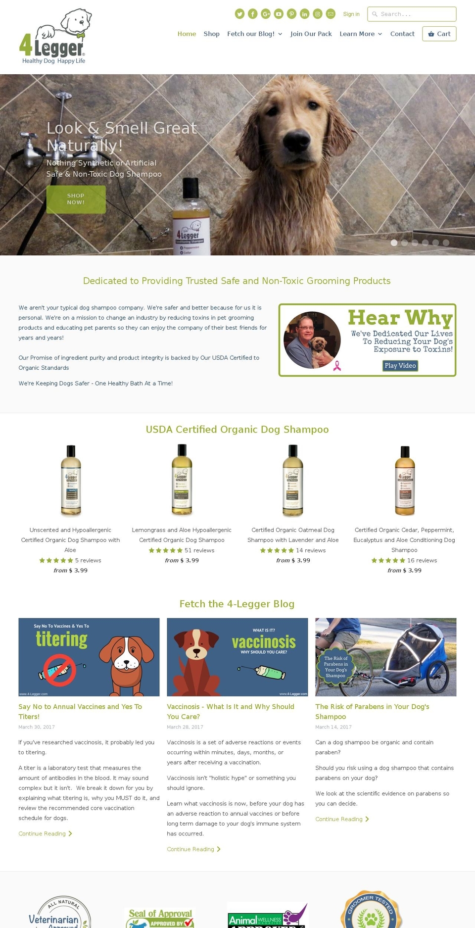 4-legger.com shopify website screenshot