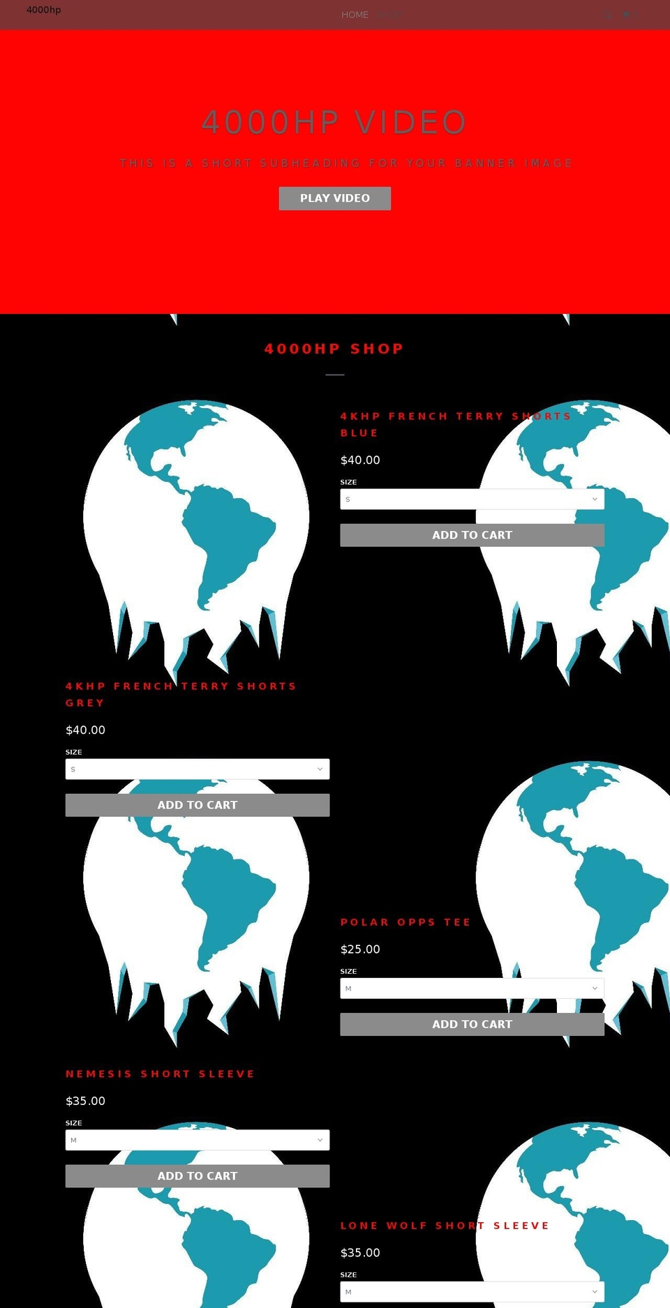 4000hp.com — Shopify storefront screenshot