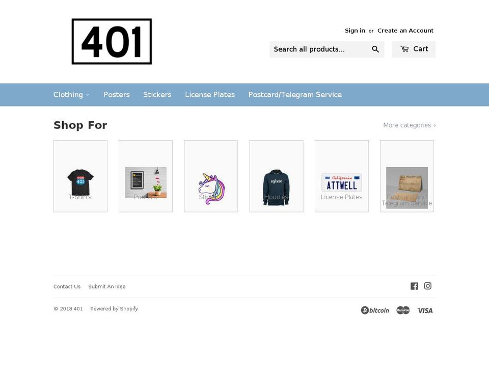 401.co.za shopify website screenshot