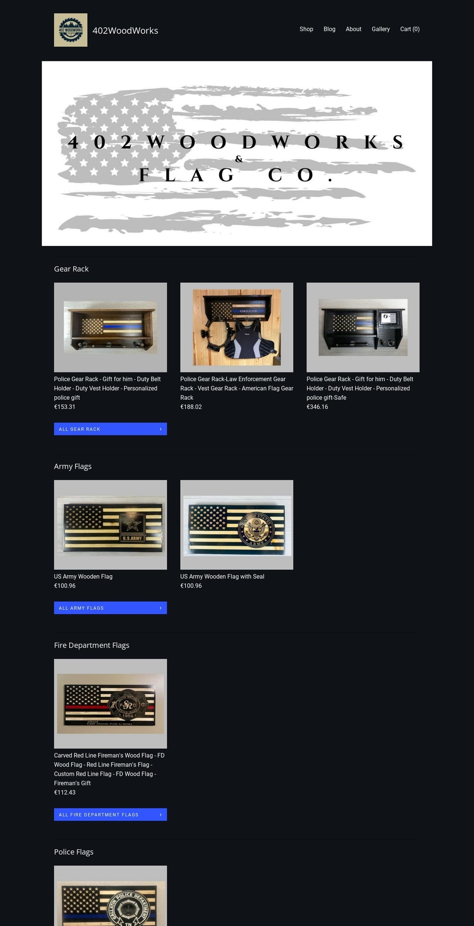 402woodworks.com shopify website screenshot