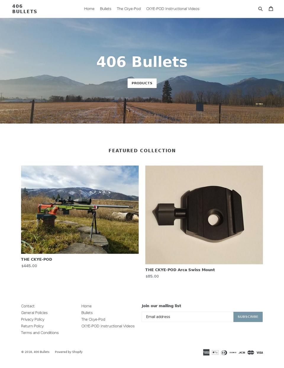 406bullets.com — Shopify storefront screenshot