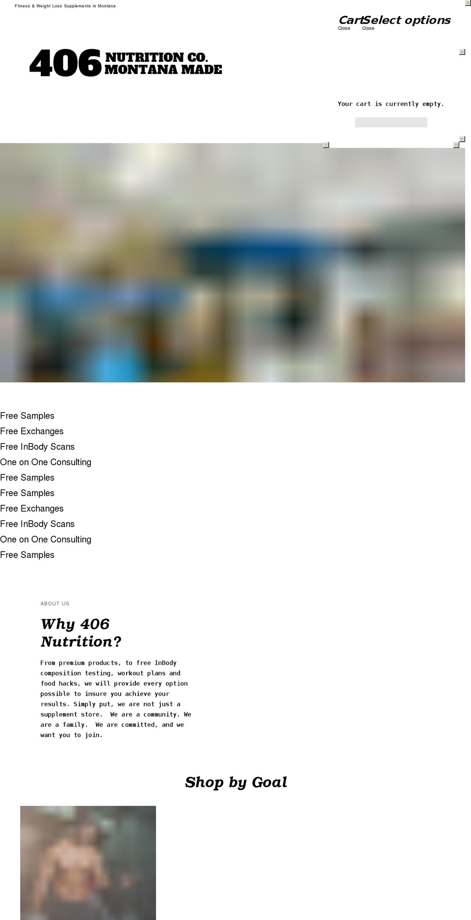 406nutrition.com shopify website screenshot