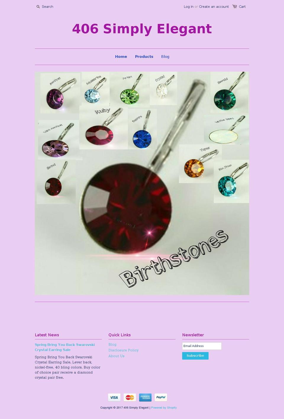 406simplyelegant.com shopify website screenshot