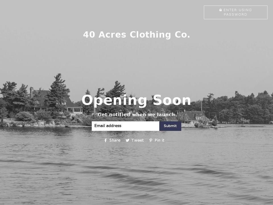 option 1 Shopify theme site example 40acreco.com