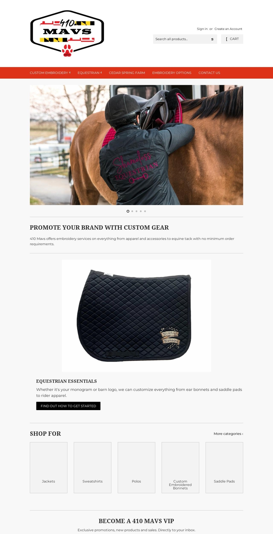 410mavs.com shopify website screenshot