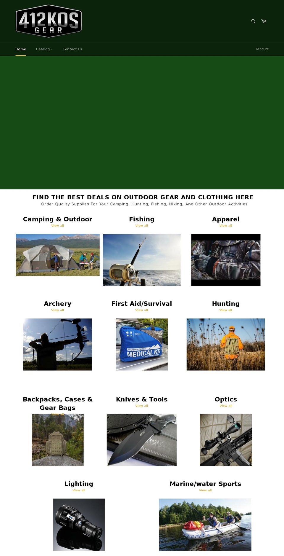 412kosgear.com shopify website screenshot