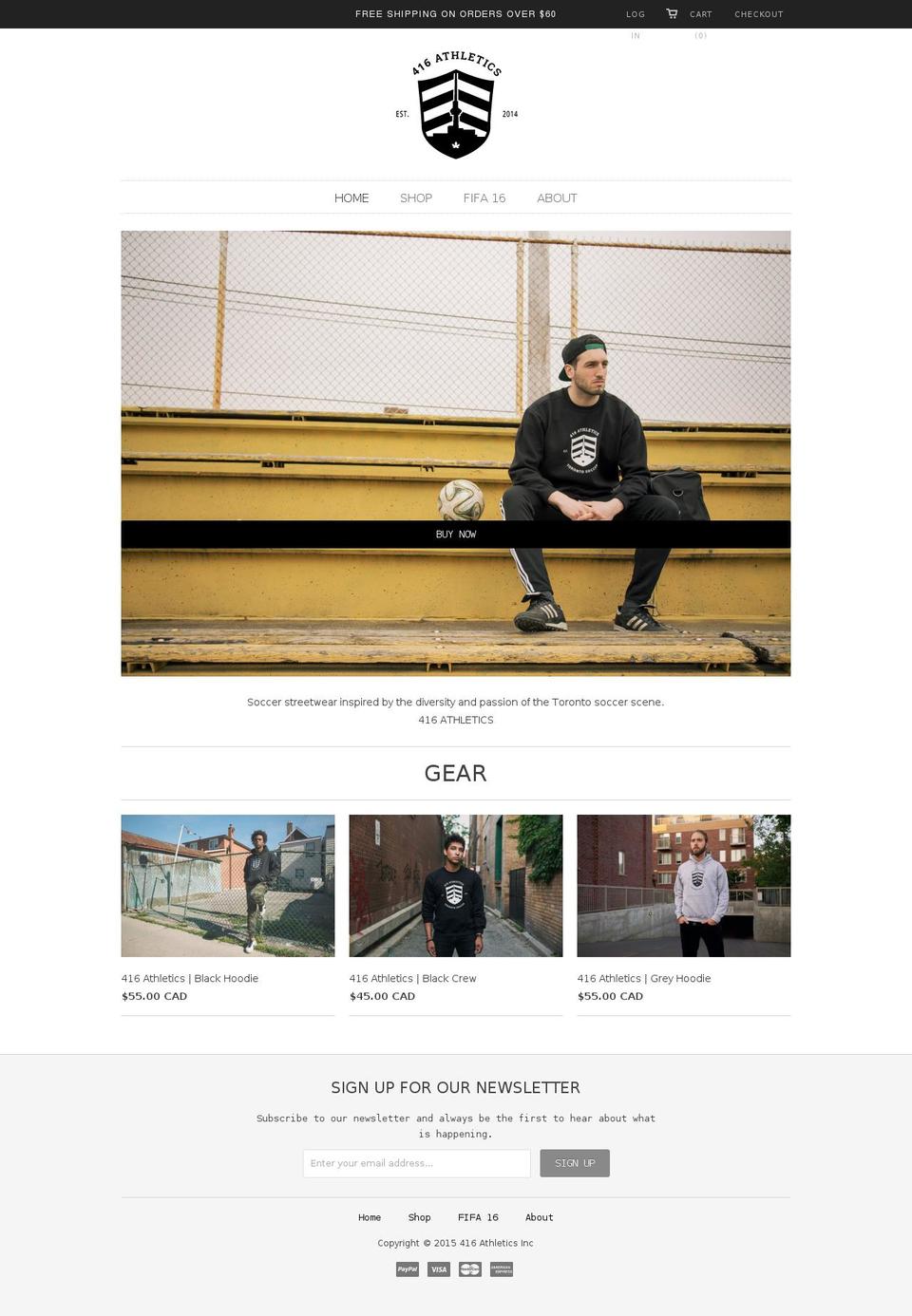 416athletics.com shopify website screenshot
