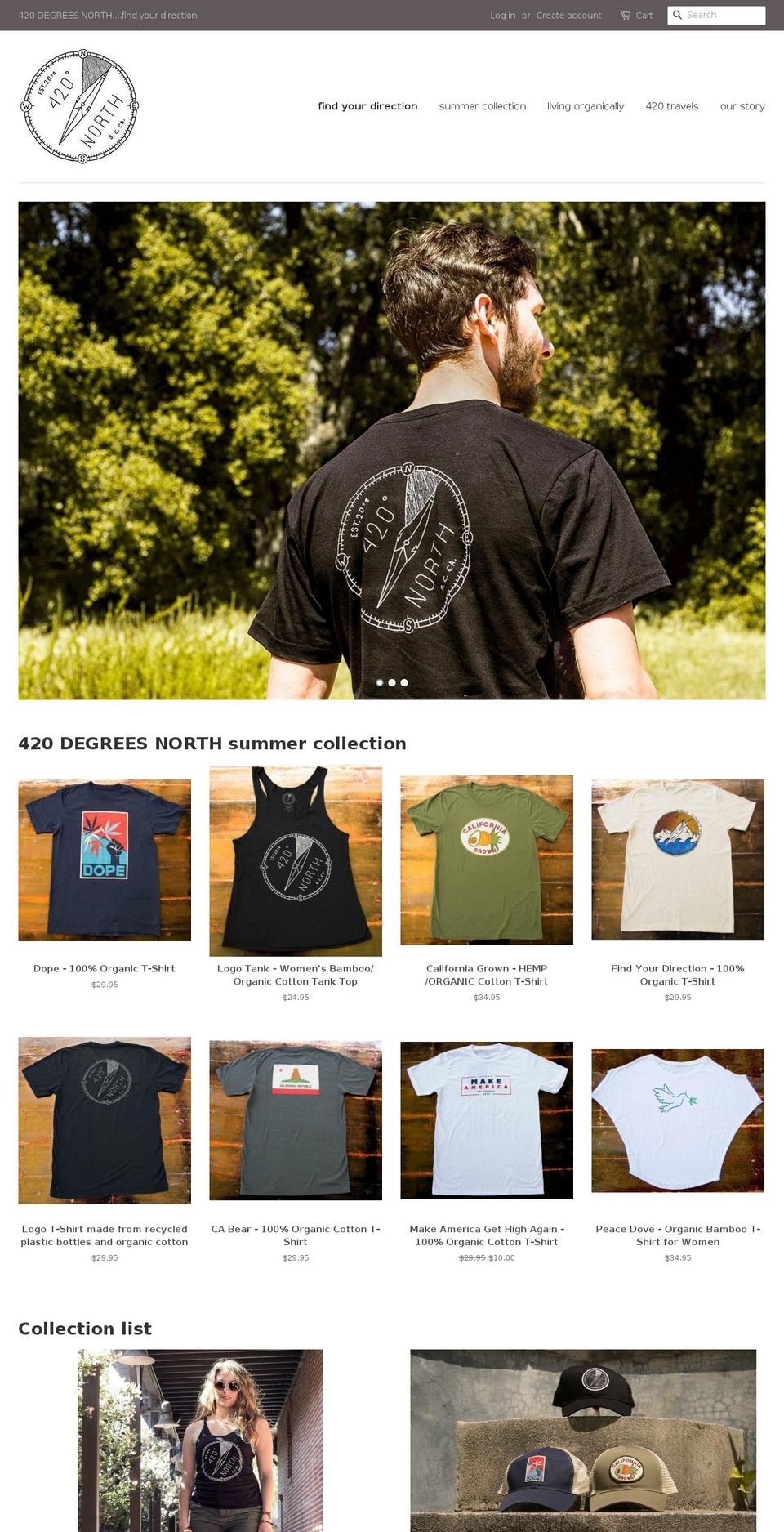 420degreesnorth.com — Shopify storefront screenshot