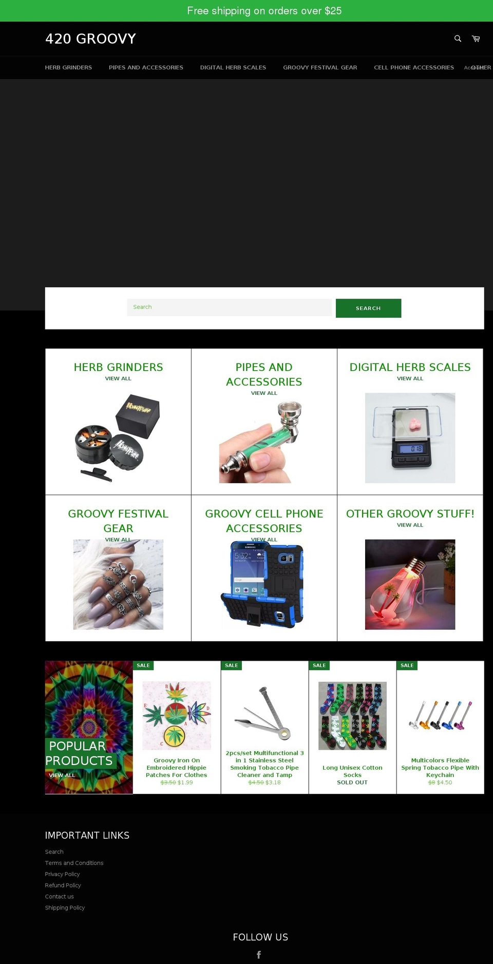 420groovy.com — Shopify storefront screenshot