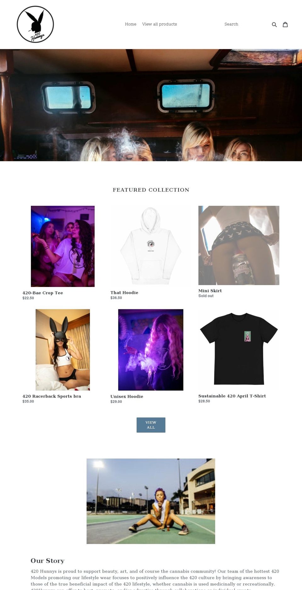 420hunnys.co shopify website screenshot