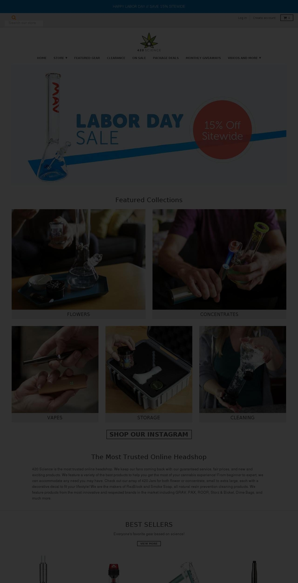 420jars.net shopify website screenshot