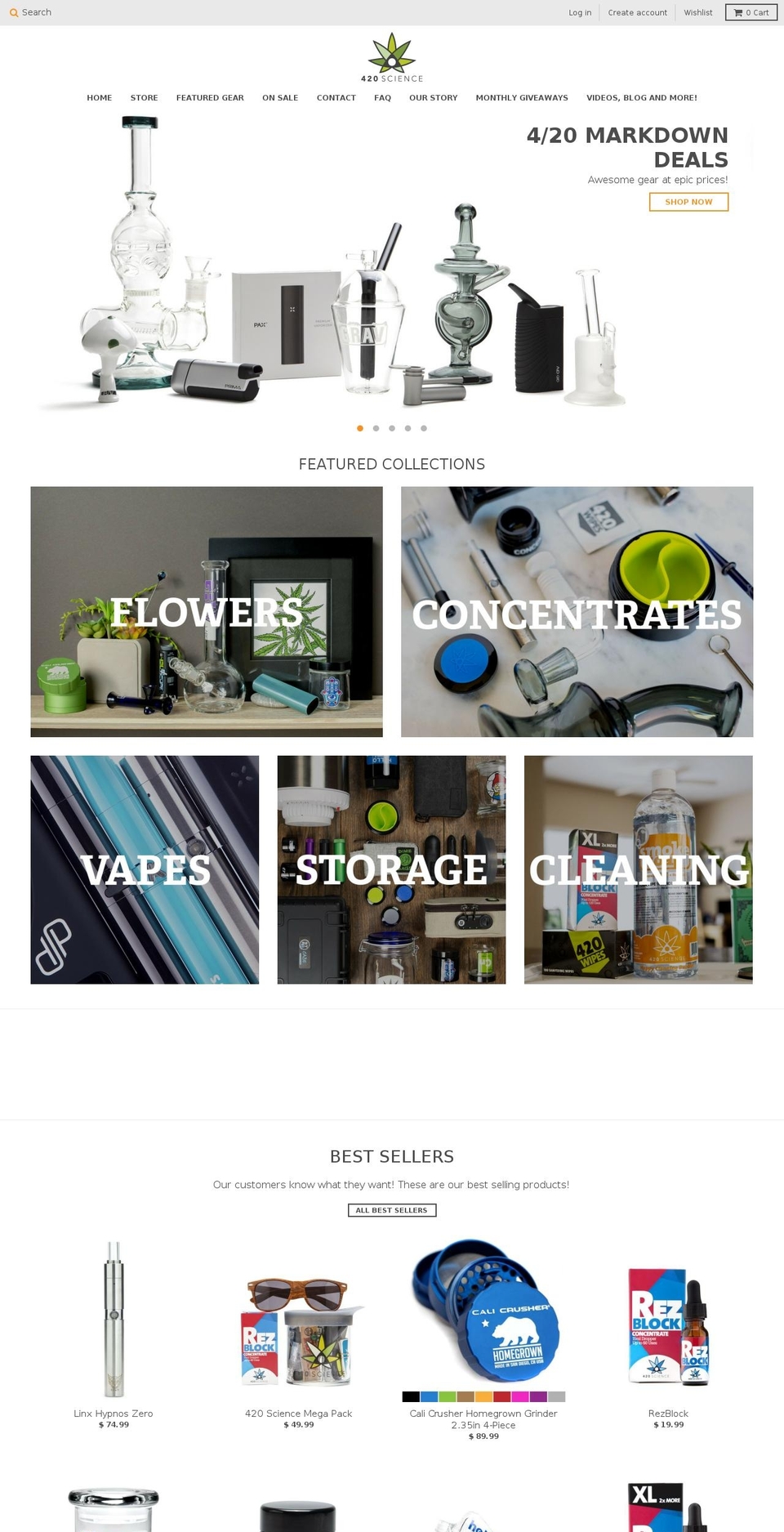 420sceince.com shopify website screenshot